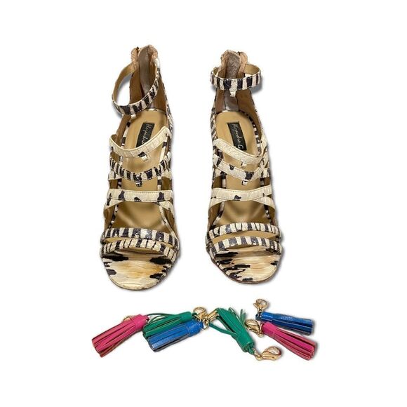 ❤️SOLD❤️Alejandra G. Python Tassel Heels |Size:39| - Picture 7 of 8